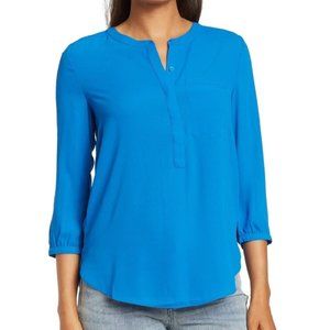 NYDJ BLUE HARBOUR BACK PLEATED BLOUSE